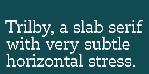 Card displaying Trilby typeface in various styles