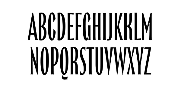 Card displaying Thrillers typeface in various styles