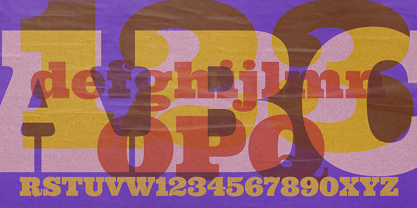 Card displaying Ultra typeface in various styles