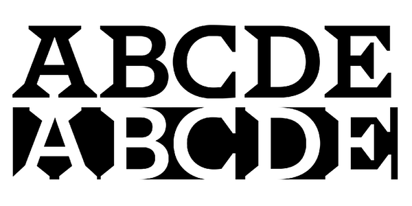 Card displaying HWT VanLanen typeface in various styles