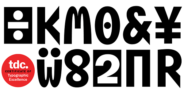 Card displaying BC Mikser typeface in various styles