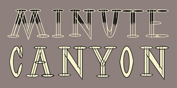 Card displaying Outwest typeface in various styles