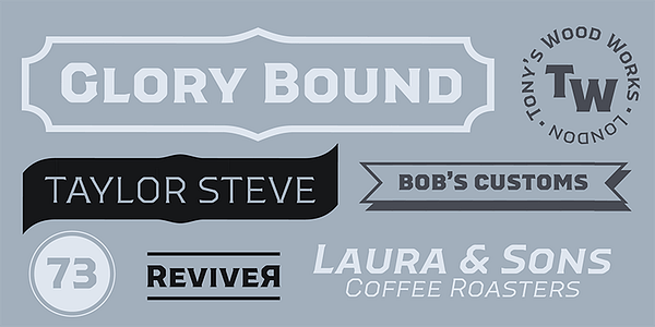 Card displaying Worker typeface in various styles