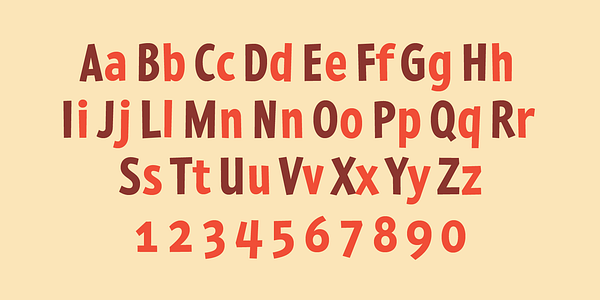 Card displaying MVB Pedestria typeface in various styles