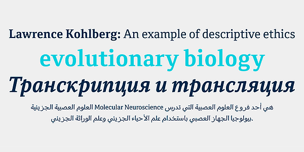 Card displaying Cordale typeface in various styles