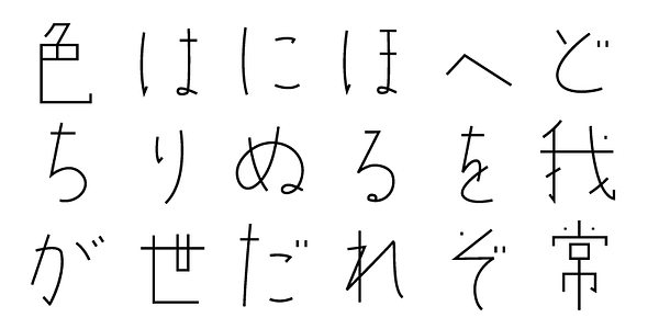 Card displaying AB Anzu R typeface in various styles