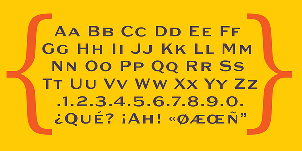 Card displaying Sweet Gothic typeface in various styles