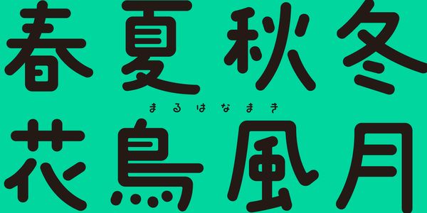 Card displaying AB Maruhanamaki typeface in various styles