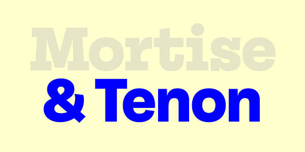 Card displaying Tenon typeface in various styles