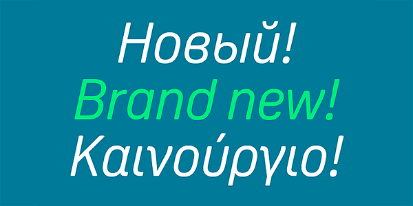 Card displaying Oscine typeface in various styles