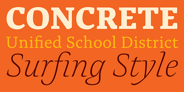 Card displaying Alda typeface in various styles