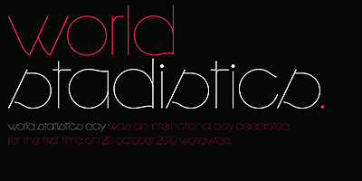 Card displaying Santino typeface in various styles