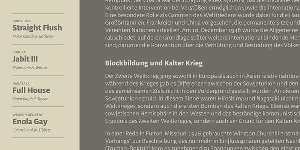 Card displaying Libertad typeface in various styles