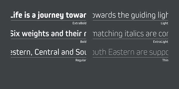 Card displaying Kiro typeface in various styles