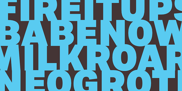 Card displaying Almanach typeface in various styles