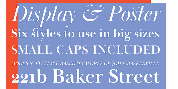 Card displaying Baskerville PT typeface in various styles