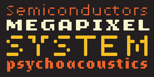 Card displaying Lo-Res typeface in various styles