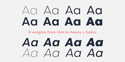 Card displaying Filson typeface in various styles