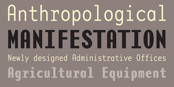 Card displaying Base Mono typeface in various styles