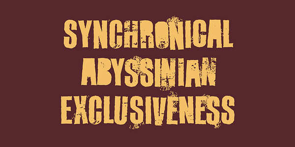Card displaying Octynaz typeface in various styles