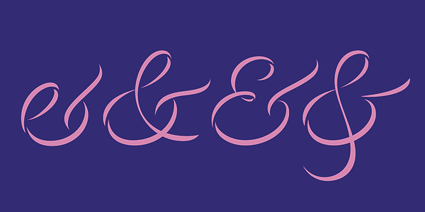 Card displaying Volina typeface in various styles