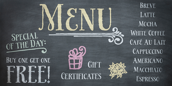 Card displaying HoneyBee typeface in various styles