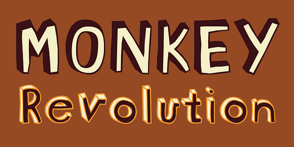 Card displaying Blockhead typeface in various styles