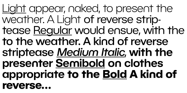 Card displaying BC Novatica typeface in various styles