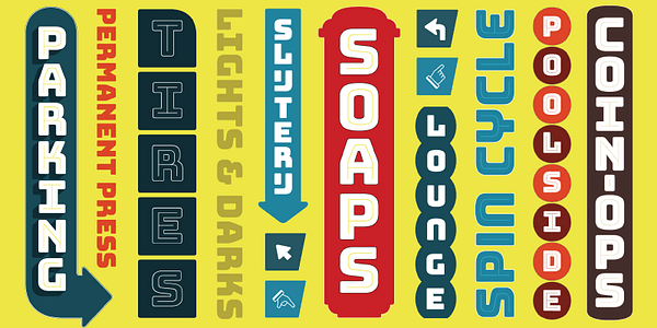 Card displaying Bungee typeface in various styles