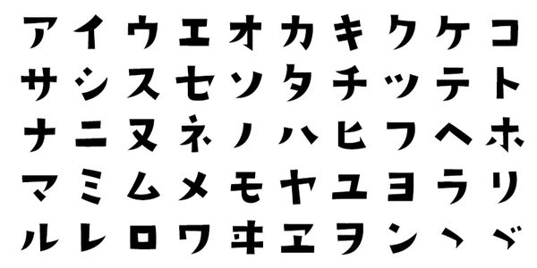 Card displaying AB Kirigirisu typeface in various styles