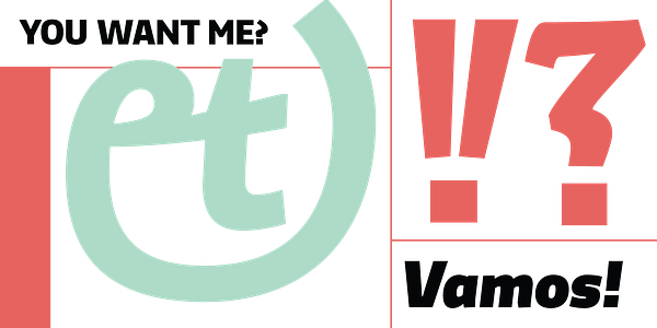 Card displaying Divenire typeface in various styles