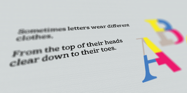 Card displaying Cabrito typeface in various styles