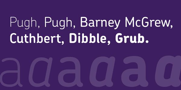 Card displaying Chevin Pro typeface in various styles