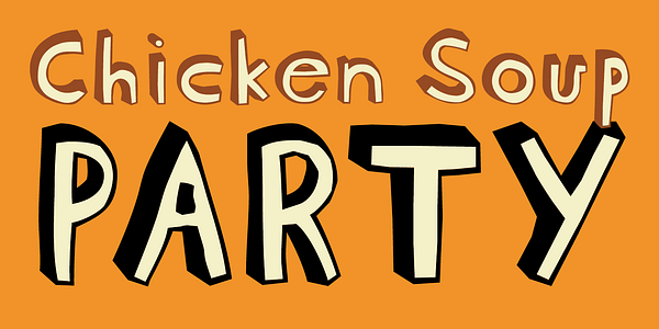 Card displaying Blockhead typeface in various styles