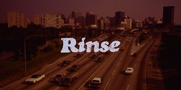 Card displaying Rinse typeface in various styles