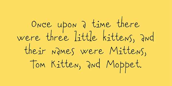 Card displaying GoodKitty typeface in various styles