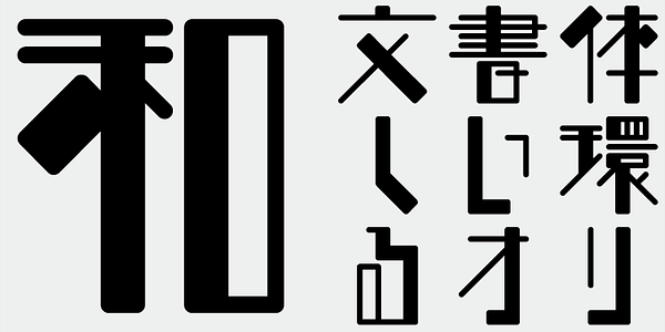 Card displaying TA-houdate M typeface in various styles