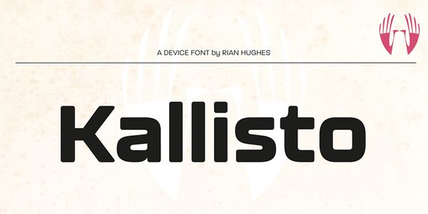 Card displaying Kallisto typeface in various styles