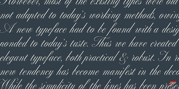 Card displaying Altesse typeface in various styles