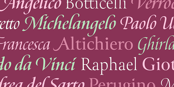 Card displaying Canto typeface in various styles