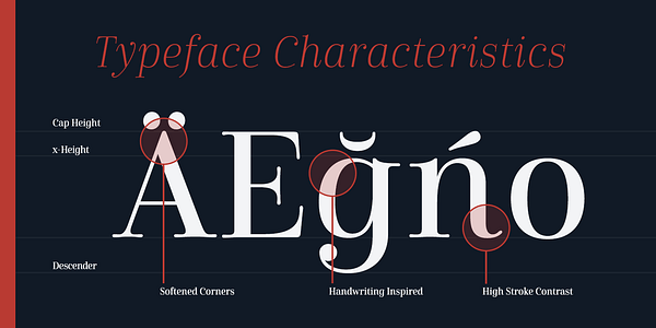 Card displaying Cabrito Didone typeface in various styles