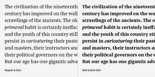 Card displaying Eskorte Latin typeface in various styles