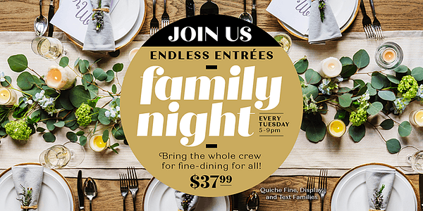 Card displaying Quiche Display typeface in various styles