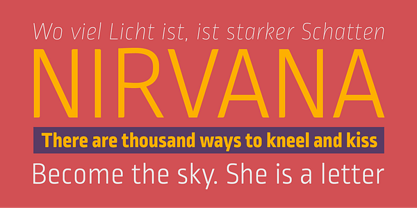 Card displaying Ropa Mix typeface in various styles