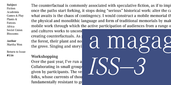 Card displaying Corporate A typeface in various styles