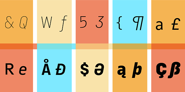 Card displaying MVB Margin typeface in various styles