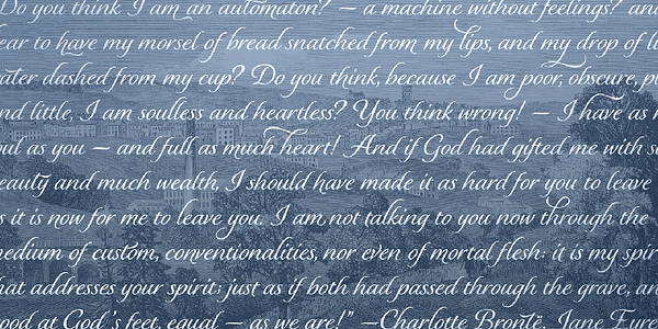 Card displaying Elaina typeface in various styles