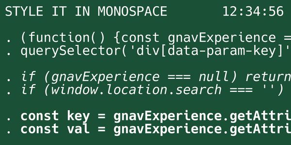 Card displaying Hack typeface in various styles