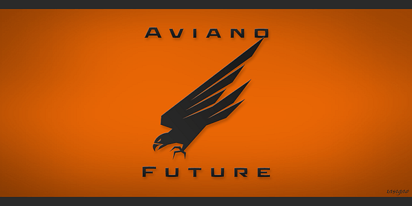 Card displaying Aviano Future typeface in various styles
