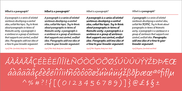 Card displaying MVB Calliope typeface in various styles